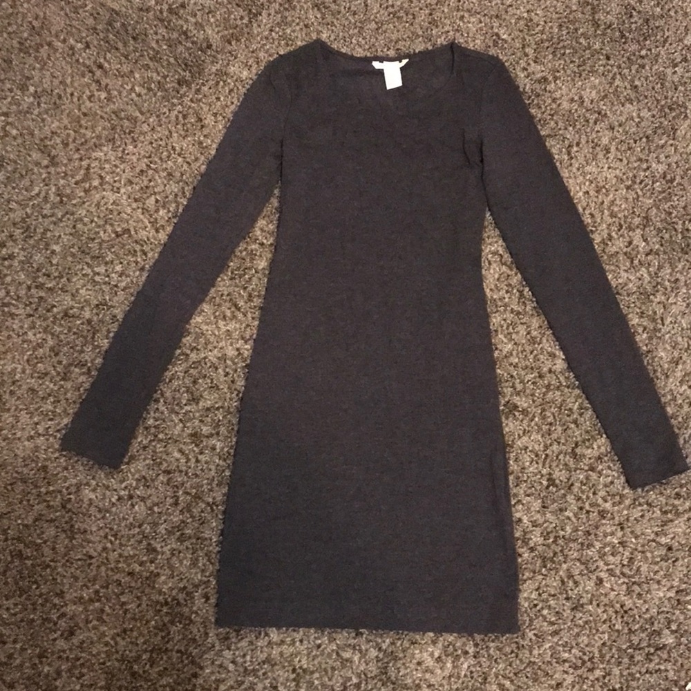 Dark grey long sleeve dress
